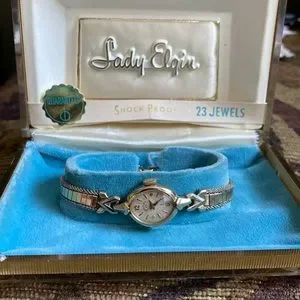Rare Beautiful Lady Elgin 10k GF 23 Jewels Shock Proof Manual Wind Ladies Watch. Vintage 10K GF Gold Filled ELGIN DeLuxe Ladies Watch Speidel  main image 4